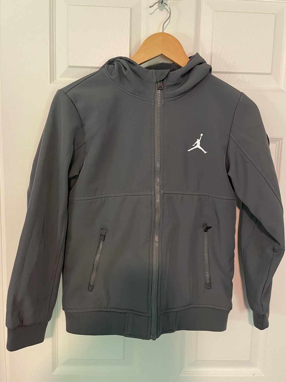 Jordan Boy’s Gray Full-Zip Hoodie Jacket